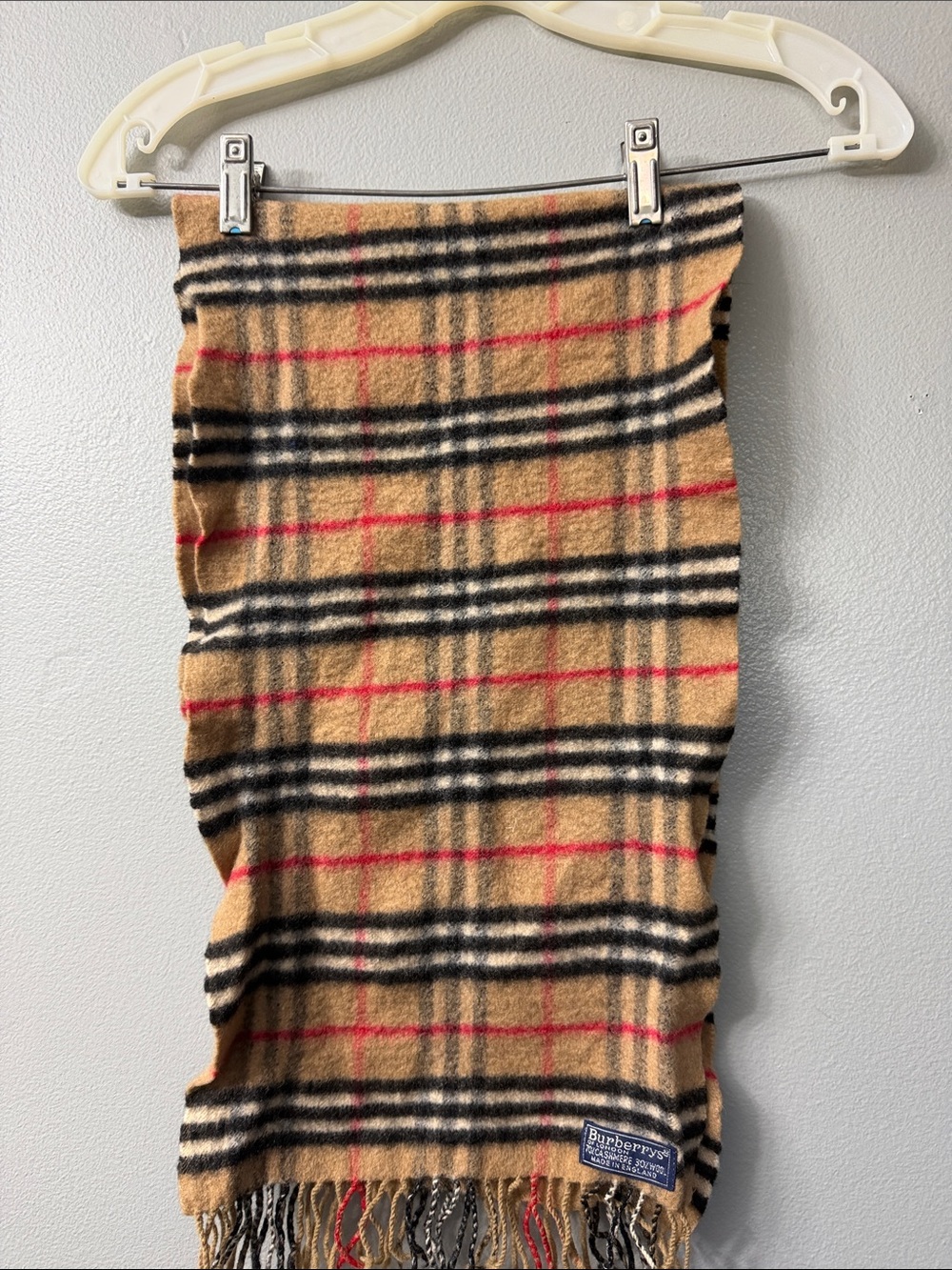 vintage Burberrys of London scarf classic Nova Check 70% cashmere and 30% wool - Picture 6 of 6